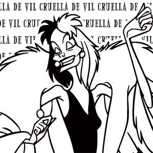 Disney Villains Cruella de Vil Black and White Playstation 3 & PS3 Skin