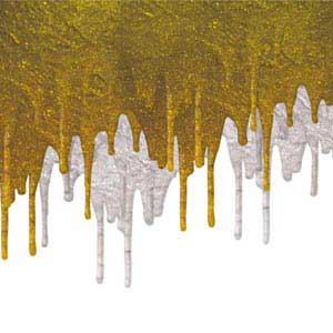 Paint Splatter Gold iPhone Charger (5W USB) Skin
