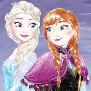 Disney Frozen Elsa and Anna Sisters Art Beats Solo 2 Wired Skin
