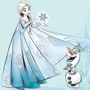 Disney Frozen Elsa and Olaf Art Fire TV Cube Skin