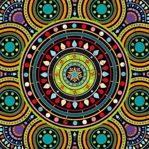 Sacred Wheel Colored Fire TV Cube Skin