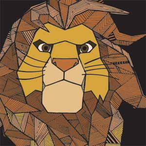 Disney The Lion King Mosaic Simba Art Fire TV Cube Skin