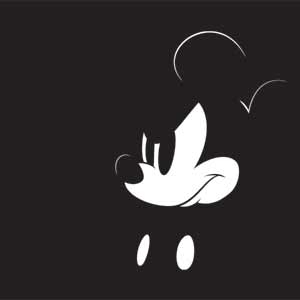 Disney Mickey Mouse Black and White Wii (Includes 1 Controller) Skin