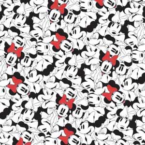 Disney Minnie Mouse Red Color Pop Face Pattern iPhone 13 Pro Max Clear Case