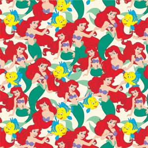 Disney The Little Mermaid Ariel and Flounder Pattern Apple AirPods 2 Skin
