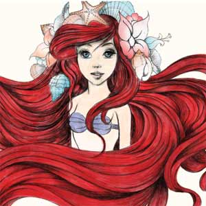 Disney The Little Mermaid Ariel Illustration Wii (Includes 1 Controller) Skin
