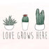 Love Grows Here iPhone XS Clear Case