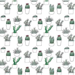Succulent Pattern iPhone 13 Pro Max Clear Case