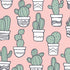 Pink Cactus iPhone XS Clear Case