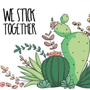 We Stick Together iPhone 14 Pro Clear Case