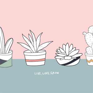 Succulent Sketch Galaxy A32 5G Clear Case