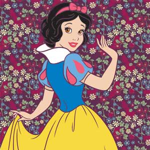 Disney Snow White Character with Floral Pattern Xbox Adaptive Controller Skin