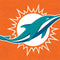 NFL Miami Dolphins Distressed- Orange Xbox 360 (Includes HDD) Skin