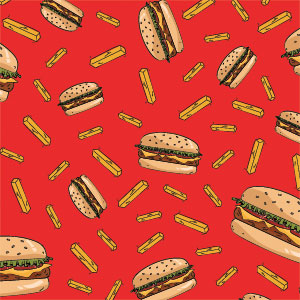 Burgers and Fries Playstation 3 & PS3 Skin