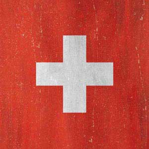 Switzerland Flag Distressed Nintendo Switch OLED (2021) Skin