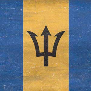Barbados Flag Distressed PlayStation 4 Gold Wireless Headset Skin