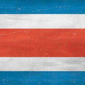 Costa Rican Flag Distressed Nintendo Switch OLED (2021) Skin