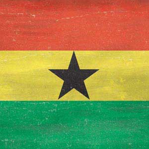 Ghana Flag Distressed Xbox Series S Console Skin