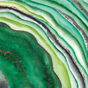 Kiwi Watercolor Geode Wii (Includes 1 Controller) Skin