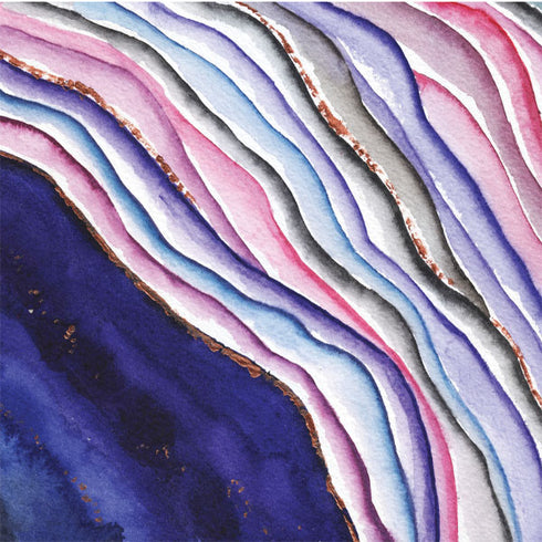 Violet Watercolor Geode iPhone XS Clear Case