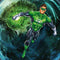 DC Comics Green Lantern Action Pose in Space Fire TV Cube Skin