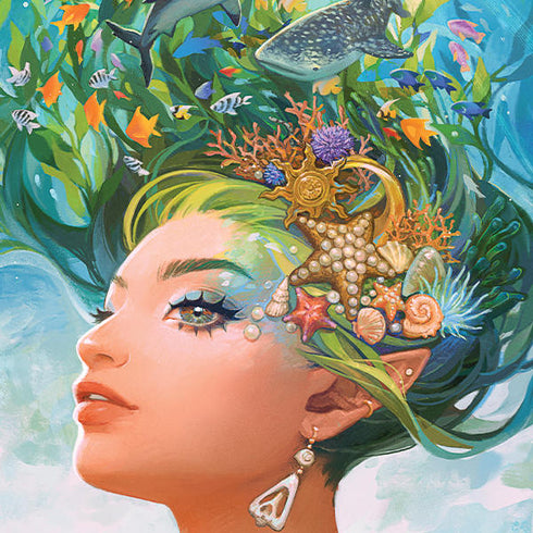 Mermaid with Sea Stars in Her Hair by Ivy Dolamore Apple Pencil (2nd Gen 2019) Skin