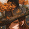 Halloween Pumpkin Witch with Fox by Ivy Dolamore Wii (Includes 1 Controller) Skin