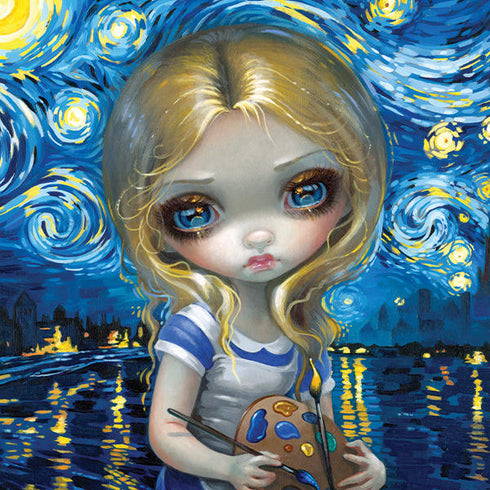 Artist Alice in Van Gogh Starry Night by Jasmine Becket-Griffith Razer Kraken X Skin