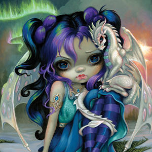 Winter Fairy With Frost Dragon by Jasmine Becket-Griffith Pixelbook Skin