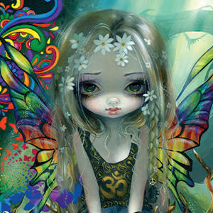 Rainbow Winged Yoga Fairy by Jasmine Becket-Griffith Pixelbook Skin
