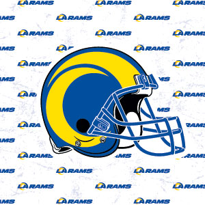 NFL Los Angeles Rams White Logo Blast Xbox 360 Slim (2010) Skin