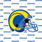 NFL Los Angeles Rams White Logo Blast Xbox 360 Slim (2010) Skin