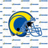NFL Los Angeles Rams White Logo Blast iPhone XS Clear Case
