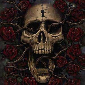 Liquid Blue Skull Entwined with Roses Surface Laptop 2 Skin