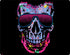 Liquid Blue Neon Skull with Glasses iPhone XS Clear Case