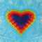 Liquid Blue Tie Dye Heart PS5 Slim Disk Console Skin