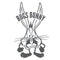 Looney Tunes Bugs Bunny Big Head Galaxy Buds Plus Skin