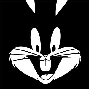 Looney Tunes Bugs Bunny Plain Black and White Fire TV Cube Skin