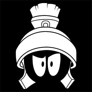 Looney Tunes Marvin the Martian Black and White Galaxy Buds Plus Skin