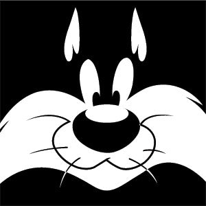 Looney Tunes Sylvester the Cat Black and White Galaxy Buds Plus Skin