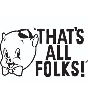 Looney Tunes Porky Thats All Folks Grid iPhone 7 Folio Case