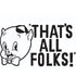 Looney Tunes Porky Thats All Folks Grid iPhone 7 Folio Case