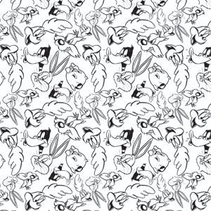 Looney Tunes Looney Squad Black and White Grid Galaxy Buds Plus Skin