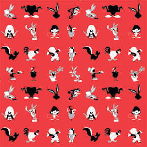 Looney Tunes Identity Red Pattern Galaxy Buds Plus Skin