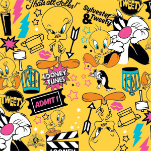 Looney Tunes Tweety and Sylvester Patches Cochlear Nucleus 5 Sound Processor Skin