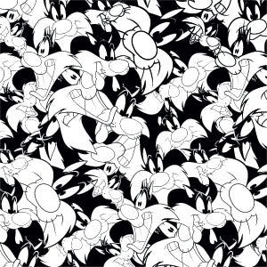 Looney Tunes Sylvester Super Sized Pattern Galaxy Buds Plus Skin