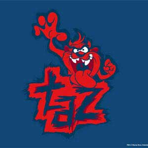 Looney Tunes Tasmanian Devil Blue Fire TV Cube Skin