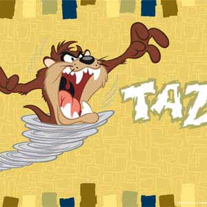 Looney Tunes Tasmanian Devil Swirl Cream Fire TV Cube Skin