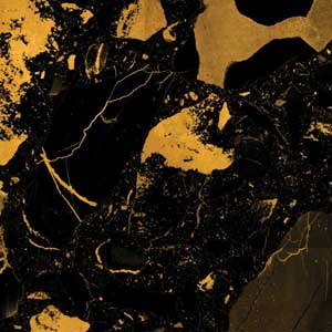 Black and Gold Scattered Marble Playstation 3 & PS3 Skin