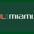 University of Miami Horizontal Mark on Green iPhone XS Clear Case